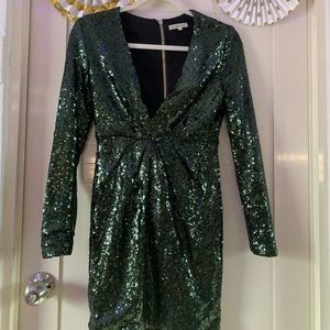 Mini green sparkle dress, used once